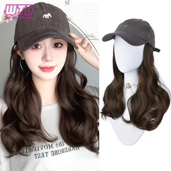 Baseball Hat Hooded Wig Straight / Wavy Curl Wig Synthetic Wig Beginners Friendly Heat Resistant Natural Looking Hat Wig