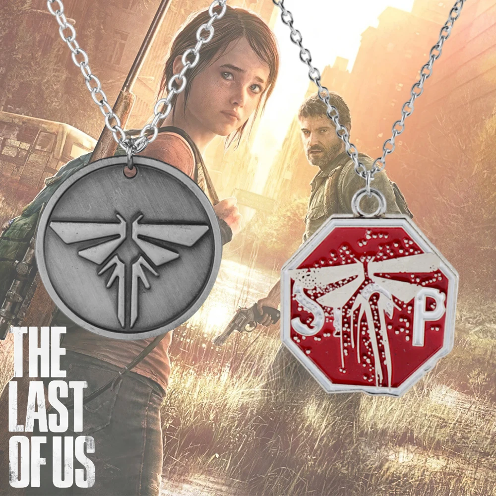 The Last Of Us 2 cosplay Logo Statement Pendants necklace keychain Vintage Round rocket ship keyring props Accessories fans gift