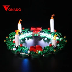 Vonado LED Lighting Set for 40426 Christmas Wreath Collectible Model Toy Light Kit, Not Included the Building Block