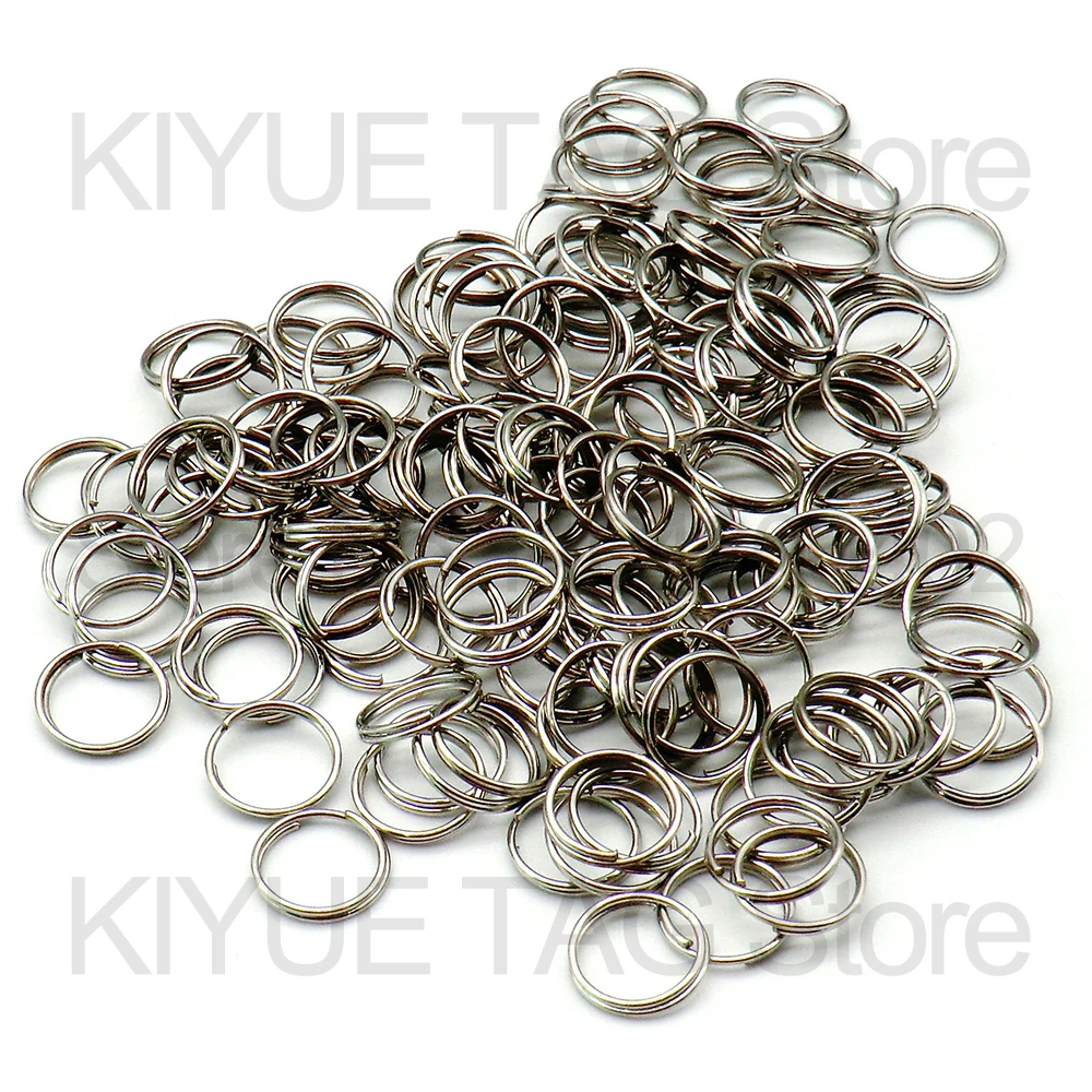100pcs 8mm 10mm 15mm 20mm  Key Tags Rings White Plated Personalized Round Split Ring for Pet Id Tags Dog Cats Collar  Accessory