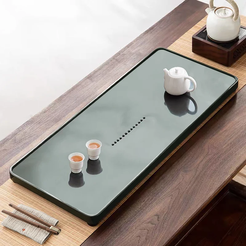 

Настольный горшок, поднос для чая, офисный камень, кухня, китайская длинная прямоугольная посуда, поднос для чая, бандажи для гостиной, украшения дома