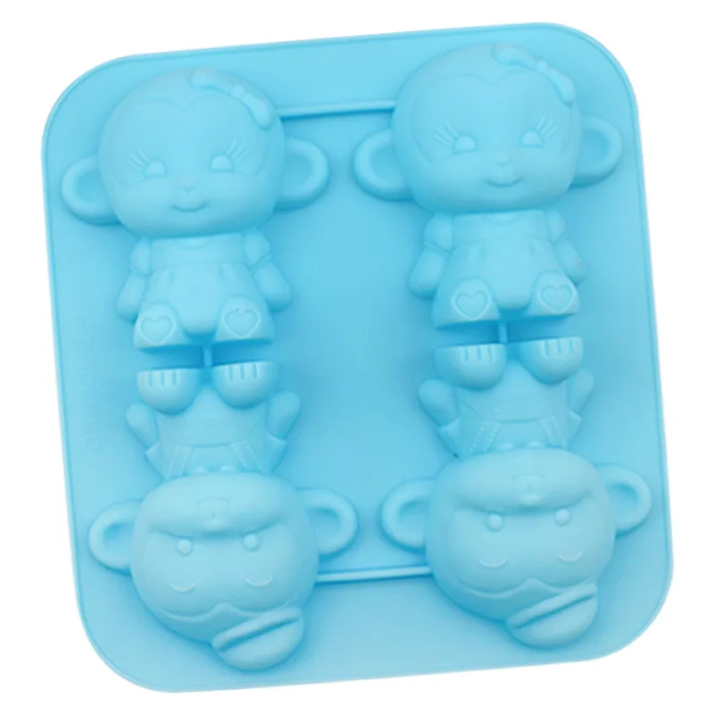 4 consecutive zodiac monkey silicone handmade soap molds, cake molds, aromatherapy molds, plaster molds