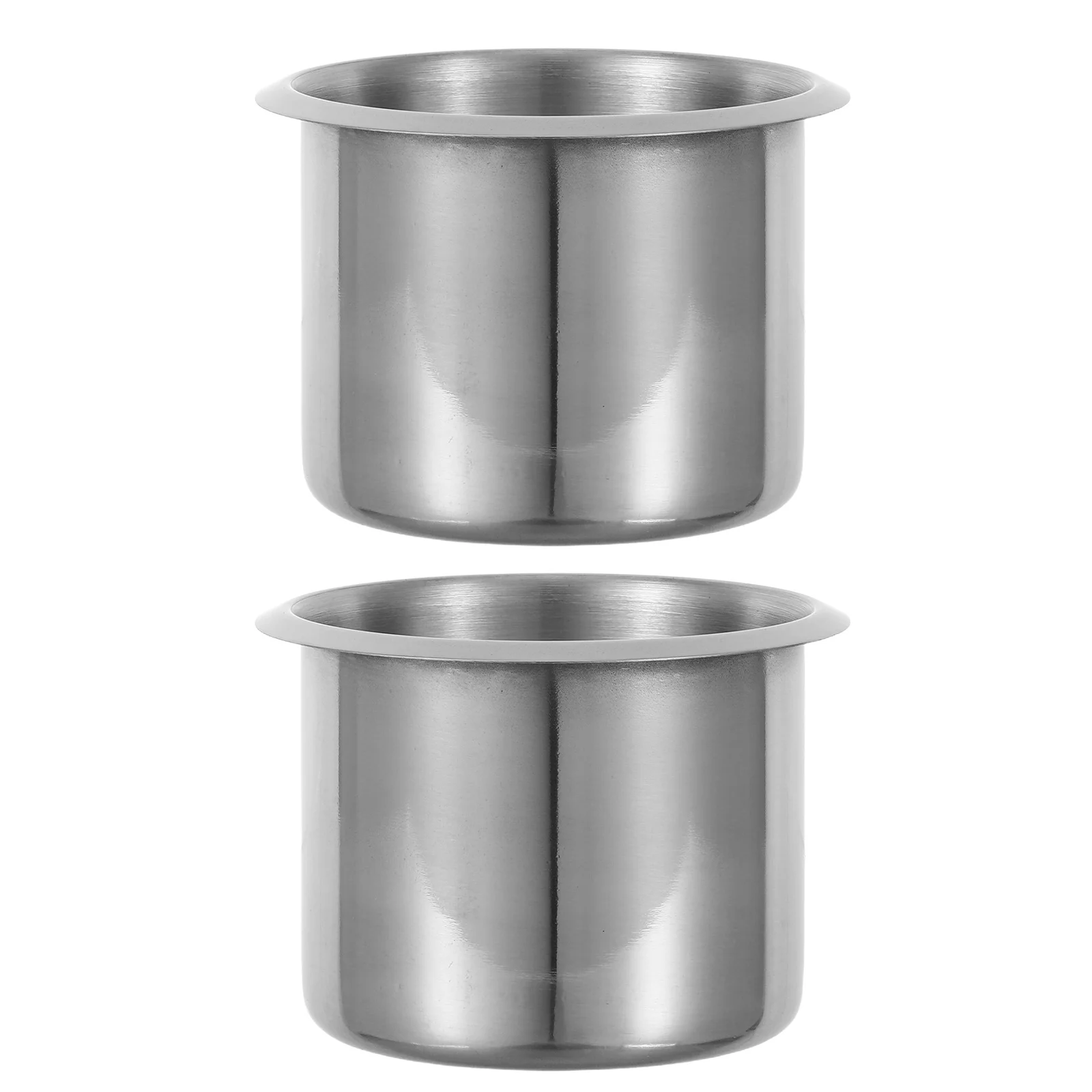 

2pcs Portable Rv Cup Space-Saving Stainless Steel Insert For Car Boat Table Heavy Duty Drink Holder Organizer Recessed Mountable