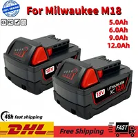 For Milwaukee M18 M18B6 18V XC 9Ah 6Ah Li-ion Battery 48-11-1860 /Charger rechargeable battery