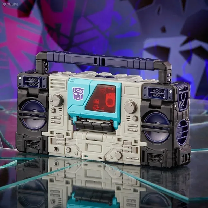 ของเล่นโมเดลแอ็คชั่นฟิกเกอร์แท้จาก Hasbro Transformers Shattered Glass Sound Wave Blaster Rewind Voyager Class รุ่นใหม่