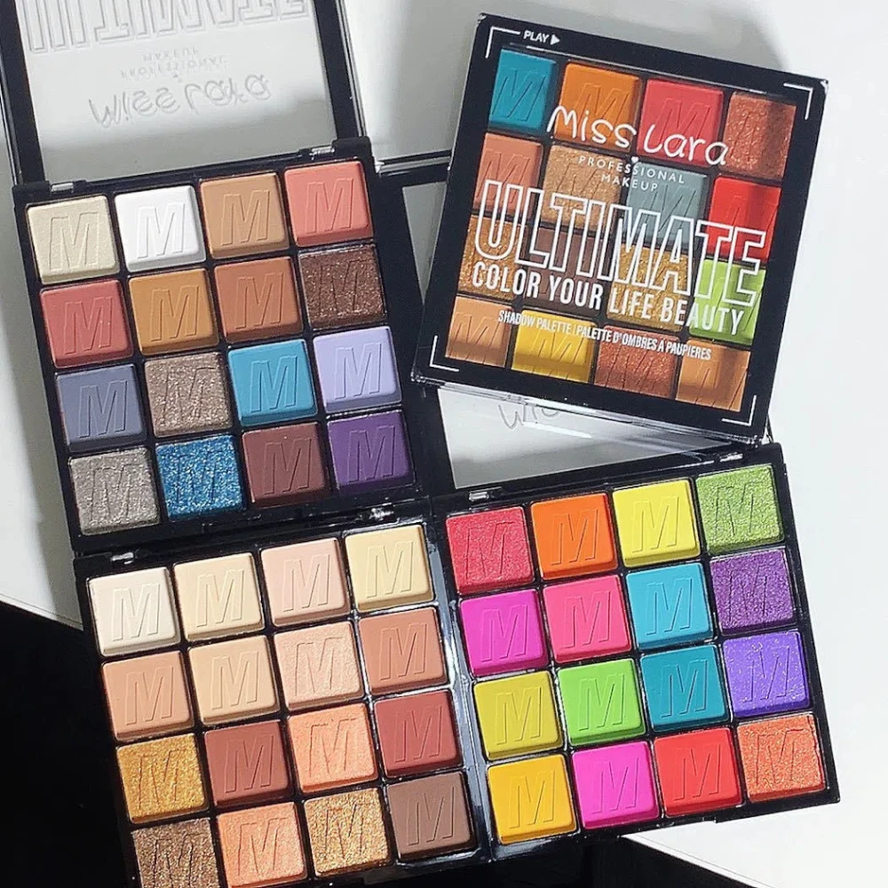 16 Farben Lidschatten-Palette Weihnachts farbe bunt schimmernden Glitzer matt pigmentiert wasserdicht langlebige Augen Make-up Kosmetik