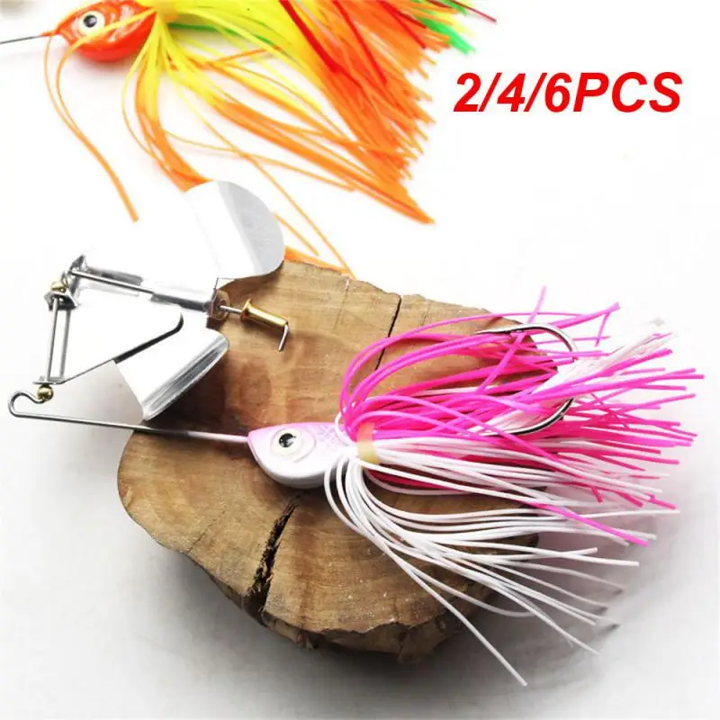 2/4/6PCS Bait Sharp Hook Realistic Swimming Colorful Comes With Composite Rotating Sequins Fishing Supplies Artificial Bait