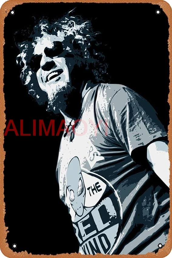 Zuhhgii Metal Music Poster - Iconic Rock Vocalists Sammy Hagar - 8'x12' Tin Signs Plaque Bar Pub Vintage Style Wall nice