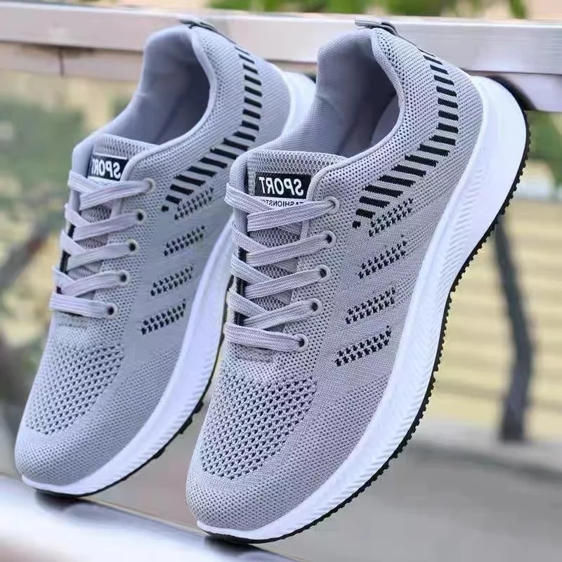 2024 Casual Shoes Breathable and Anti slip Walking Shoes Men\'s Shoes Outdoor Comfortable and Fashionable Lace up Running Shoes