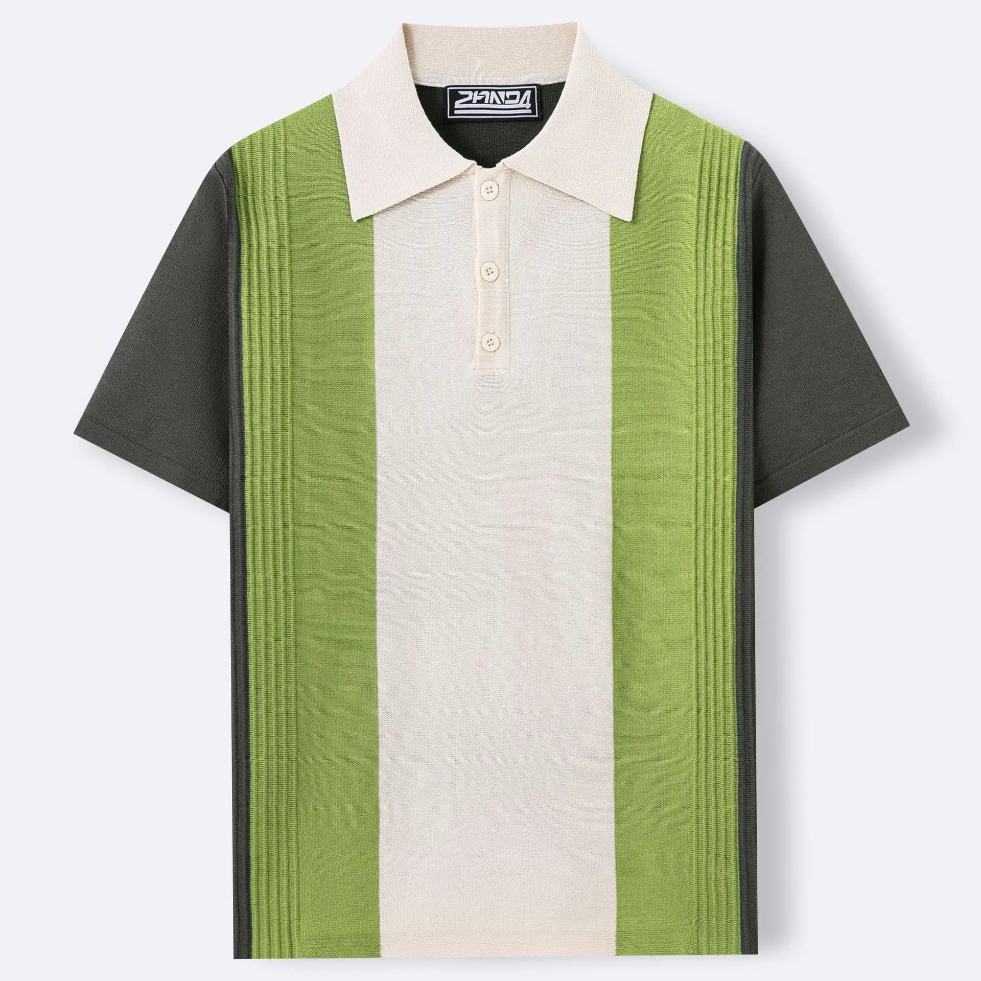 Men's Clothing Supply Summer Men's Casual Knitted POLO Shirt Splicing Contrasting Color Slim Business T-shirt