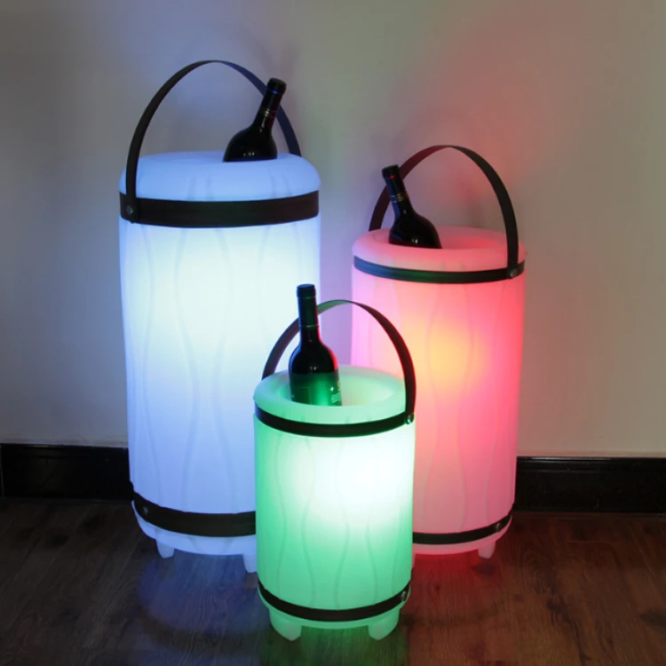 Ice Wine Bucket Atmosphere Lighting BT Audio Portable Light-emitting Cooler Night Lamp Musical Glowing RGB Speaker
