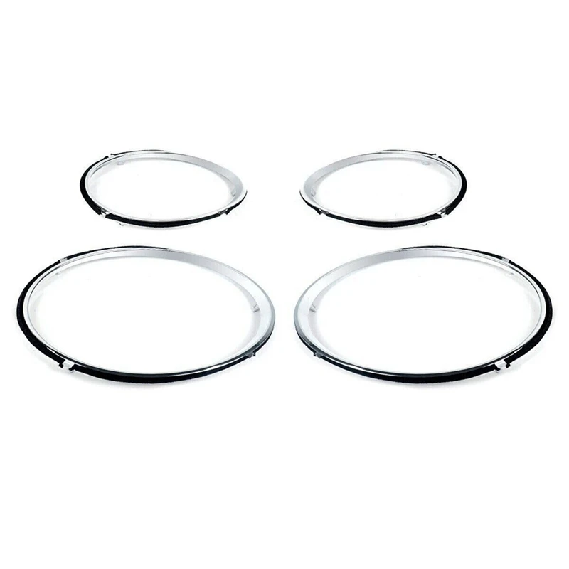 4 Pcs Electroplated Bright Strip Headlight Ring Frame For Bentley Continental Flying Spur 2005-2013