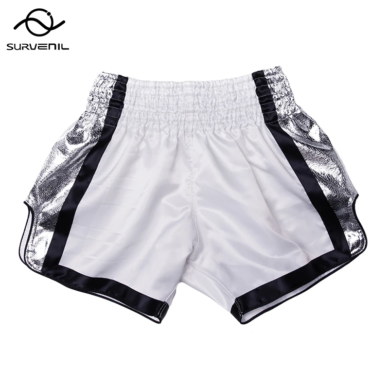 Muay Thai Pants Satin Polyester Boxing Shorts Women Men Kids MMA Clothing Solid Kickboxing Grappling Fight Shorts Custom Logo