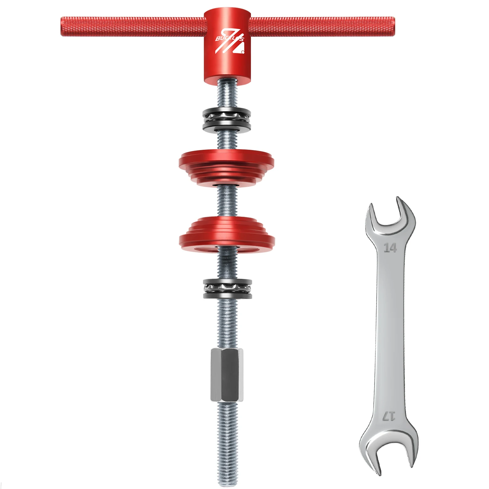 Bucklos Fietslagers Afzuigkap Installatie Tool Fiets Wielen/Naaf Bodembeugel Pers Set Bb As Soft Tail Frame Reparatie Kit