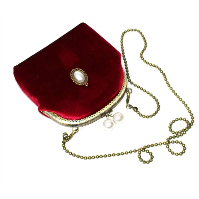 8.5~20.5CM Exquisite Purse Frames Metal Clasp Handle Bag Bronze Metal Kiss Clasp Lock Frame Pearl Head Knurling Semicircles