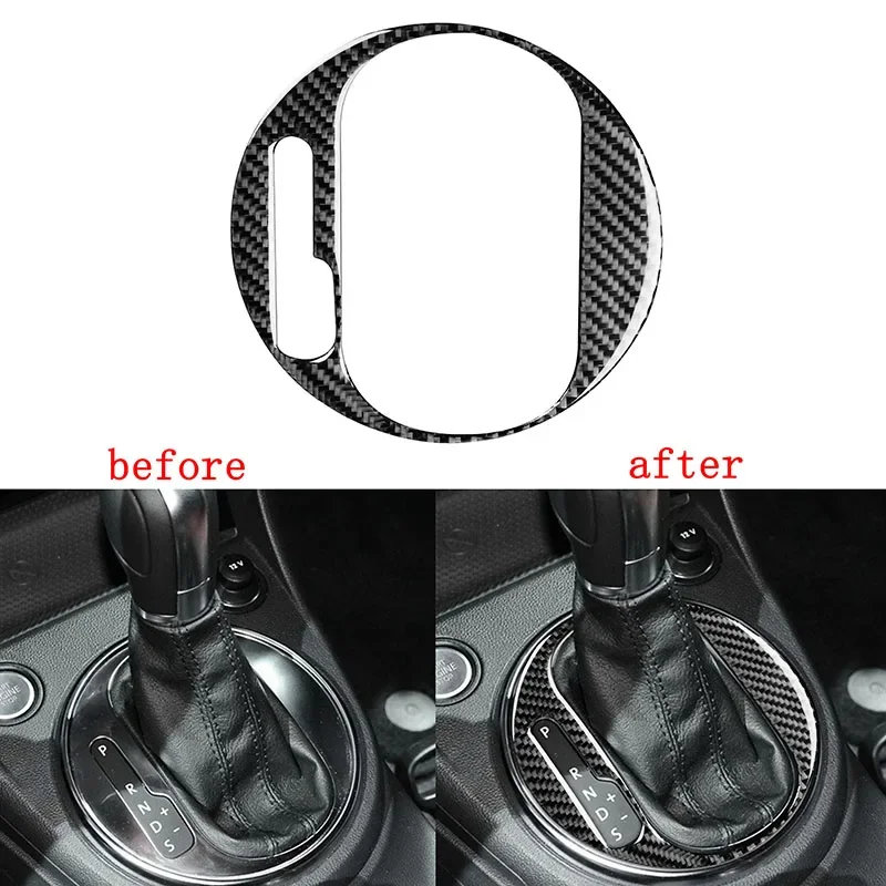 Auto Gear Shift Panel Decorative Frame Stickers for Volkswagen Beetle 12-19 Carbon Fiber Inner Gear Trim Cover Styling Parts