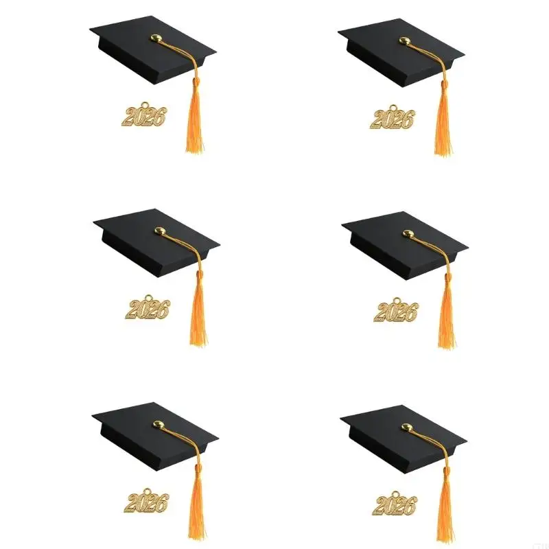  Unique Graduate Themed Keepsakes Container Commemorative Paper Jewelry Holder Graduation Caps Shaped Jewelry Box