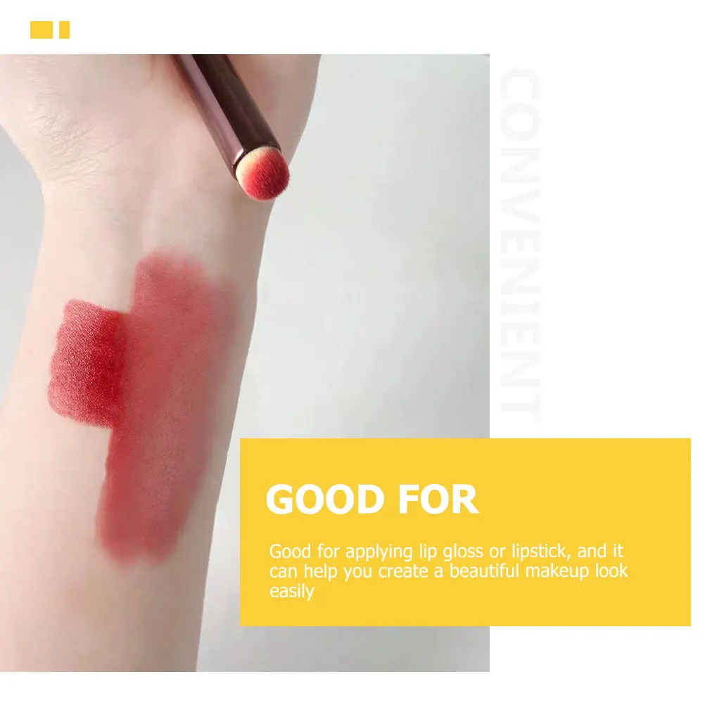 

3pcs Lip Makeup Brush Artificial Fiber Wooden Handle Concealer Smudge Blending Applicator Beauty Tool Portable