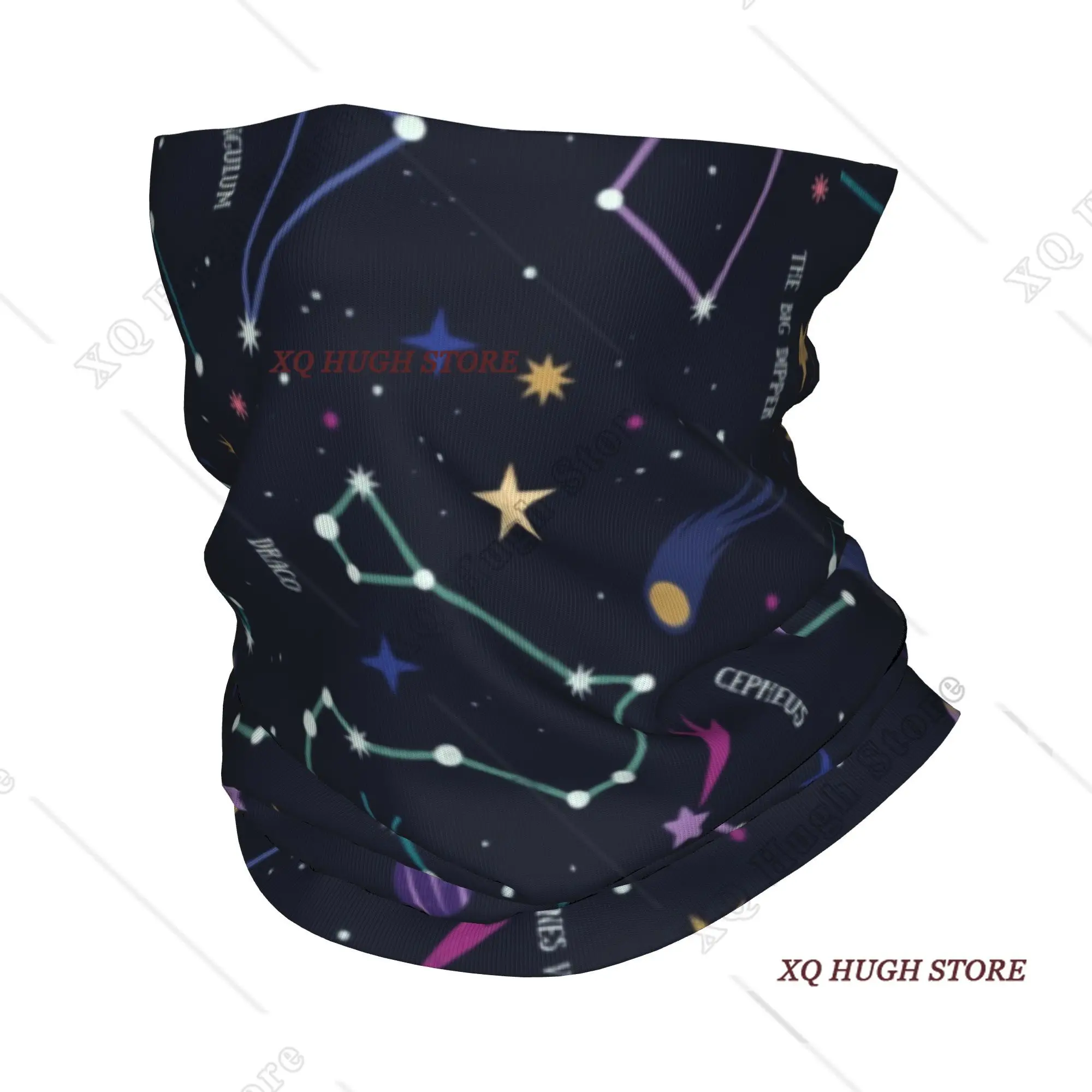 

Custom The Stars Neck Gaiter Women Men Windproof Winter Space Galaxy Bandana Scarf for Hiking