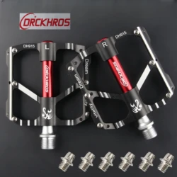 DRCK HROS Bicycle Bearing Pedal 9/16 Inch Aluminum Alloy Bearing Ultra Light Road Bike Pedal Anti slip 3 Bearing Foot Pedals