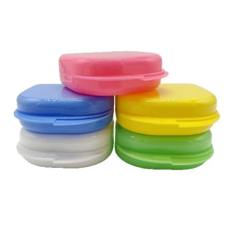 30 sztuk futerał ustalający ochraniacz na usta etui ortodontyczne proteza pojemnik do przechowywania otwory wentylacyjne Dental Teeth Retainer Box — zdjęcie 7