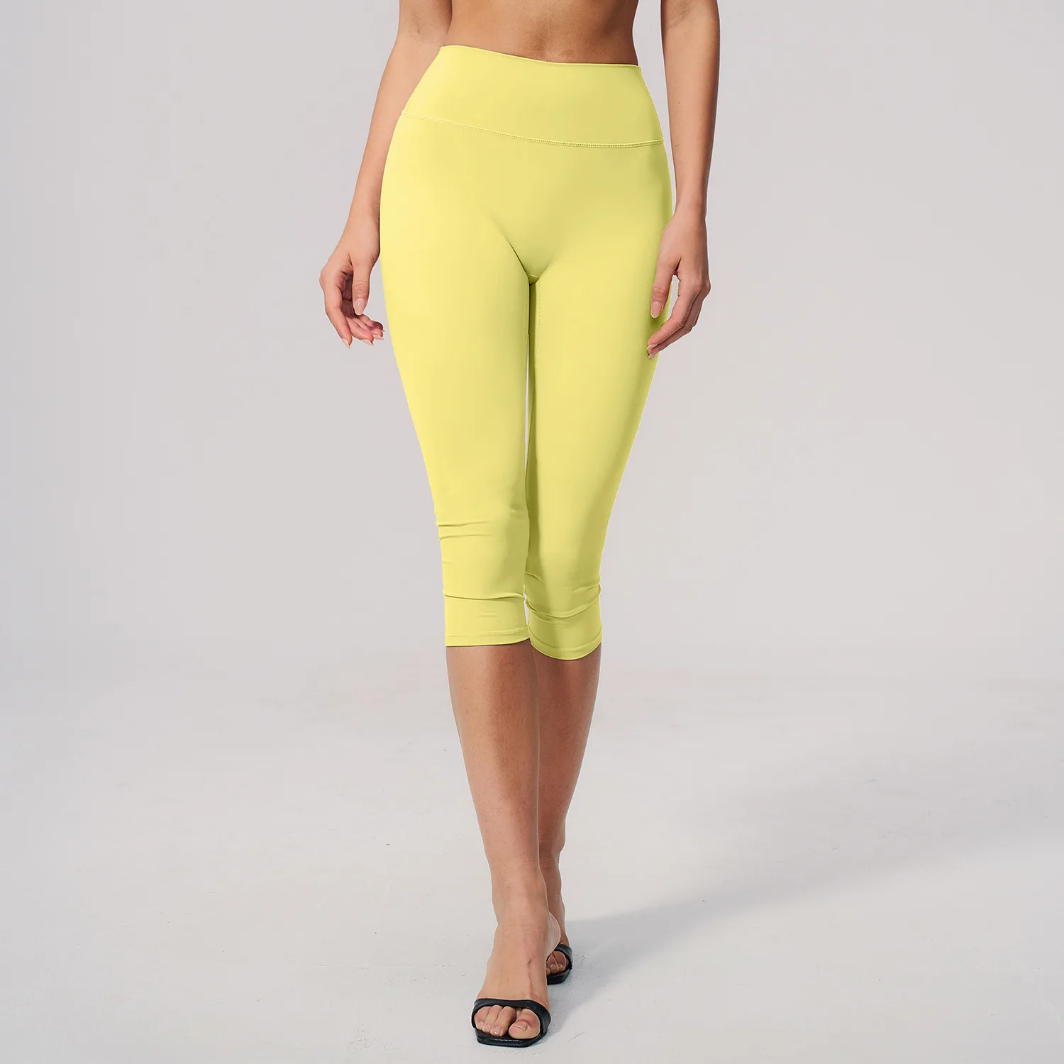 Yoga Capri Pants Women Fitness Leggings Running Cycling Pants Breathable Sports Leggings High Waist Summer Workout Gym Clothing