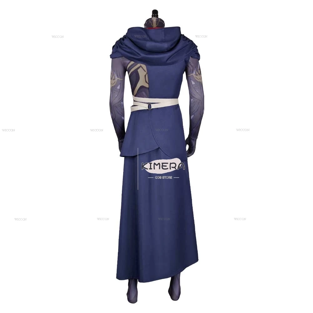 Lol TV Arcane S2 Viktor Cosplay Kostüm Mit Kapuze Robe Marine Anzug Perücke Hextech Outfits Herren Halloween Karneval Party Verkleidung Kleidung