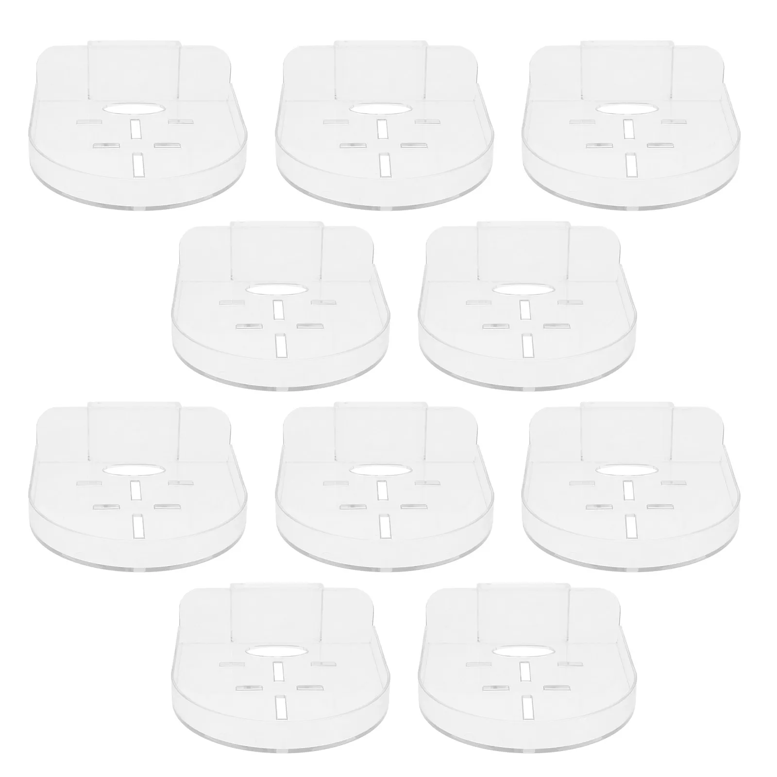 10Pcs Security Camera Wall Mount Clear Adhesive Shelf No-Drill Floating Bracket for Indoor Outdoor Monitor Holder Small