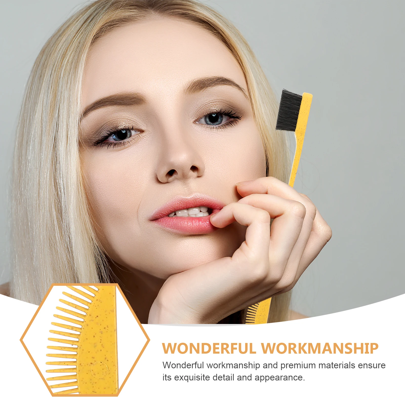 

4pcs Dual Tip Eyebrow Brush Comb Premium Bristle Makeup Tool For Eyebrow Shaping Hairline Grooming Small Hair Brushes Eyelash