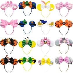 Disney Winnie the Pooh Ear Headband For Adults Pluto Bows Tigger Hairbands Women Eeyore Piglet Hair Accessories Girls Headwear