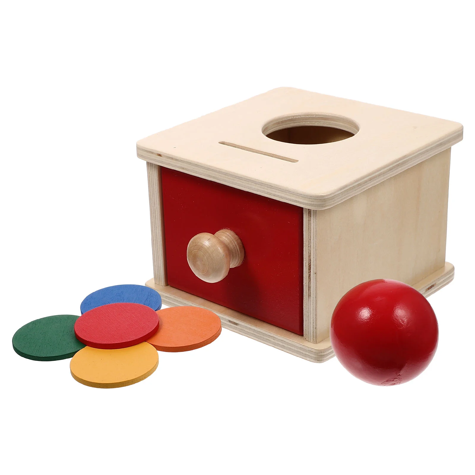 Wooden Box Montessori Teaching Aid Coin Child Kids Toys 14:16 Baby Sensory Motor Skills