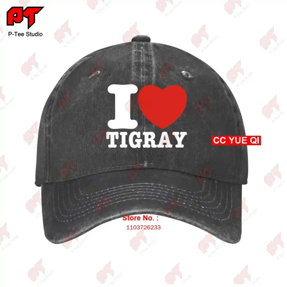 I Love Tigray Bold Font Baseball Caps Truck Cap YU5Q