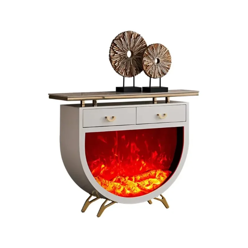 

Pop Cream Style Faux Fireplace Cabinet Art Deco