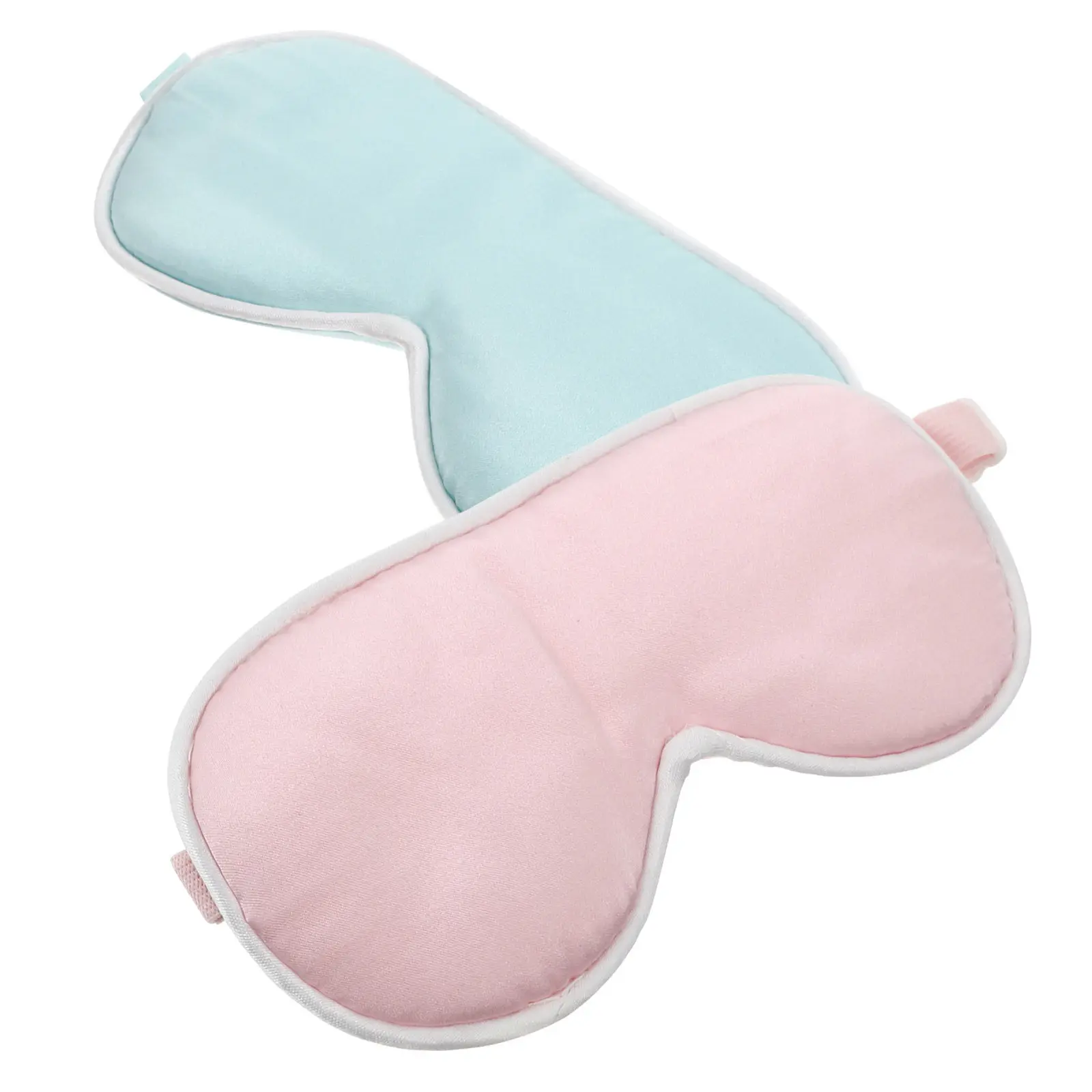 2Pcs Sleep Eye Masks Comfortable Breathable Silk Shading Blindfolds Gentle Adjustable Ear Hooks for Relaxing Quiet