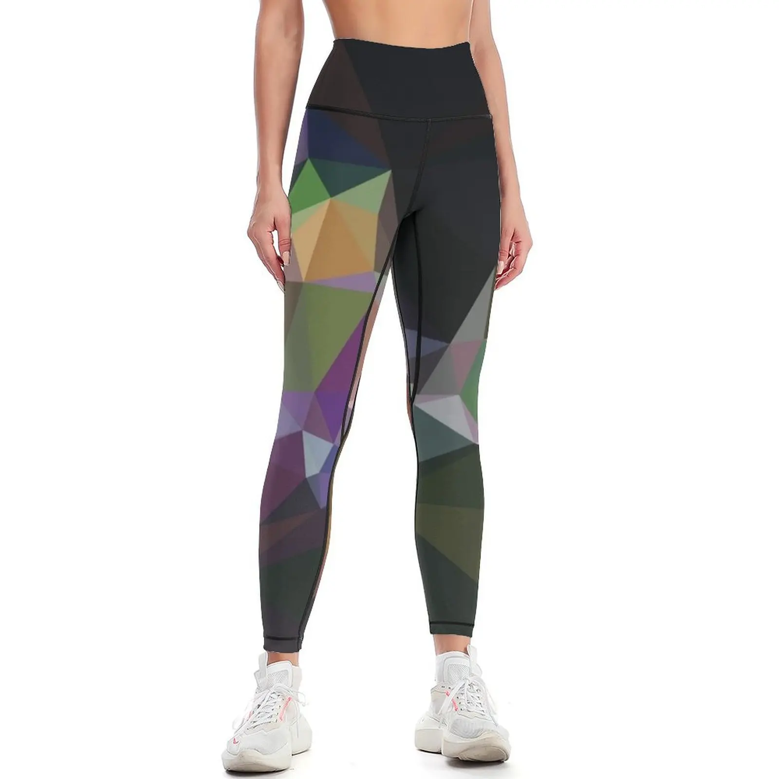 

rainbow triangles Leggings Sports female legings for fitness sporty woman push up Womens Leggings