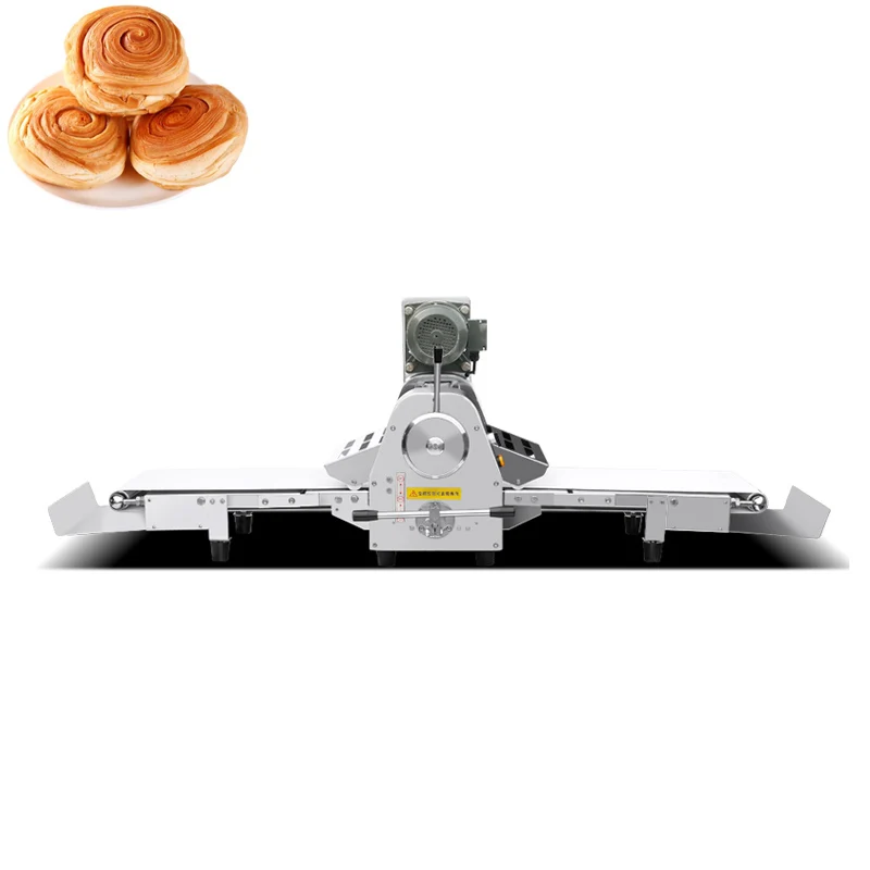 Alta qualidade 420mm máquina de fazer pão comercial automática portátil donut croissant pastelaria pão mesa folha massa