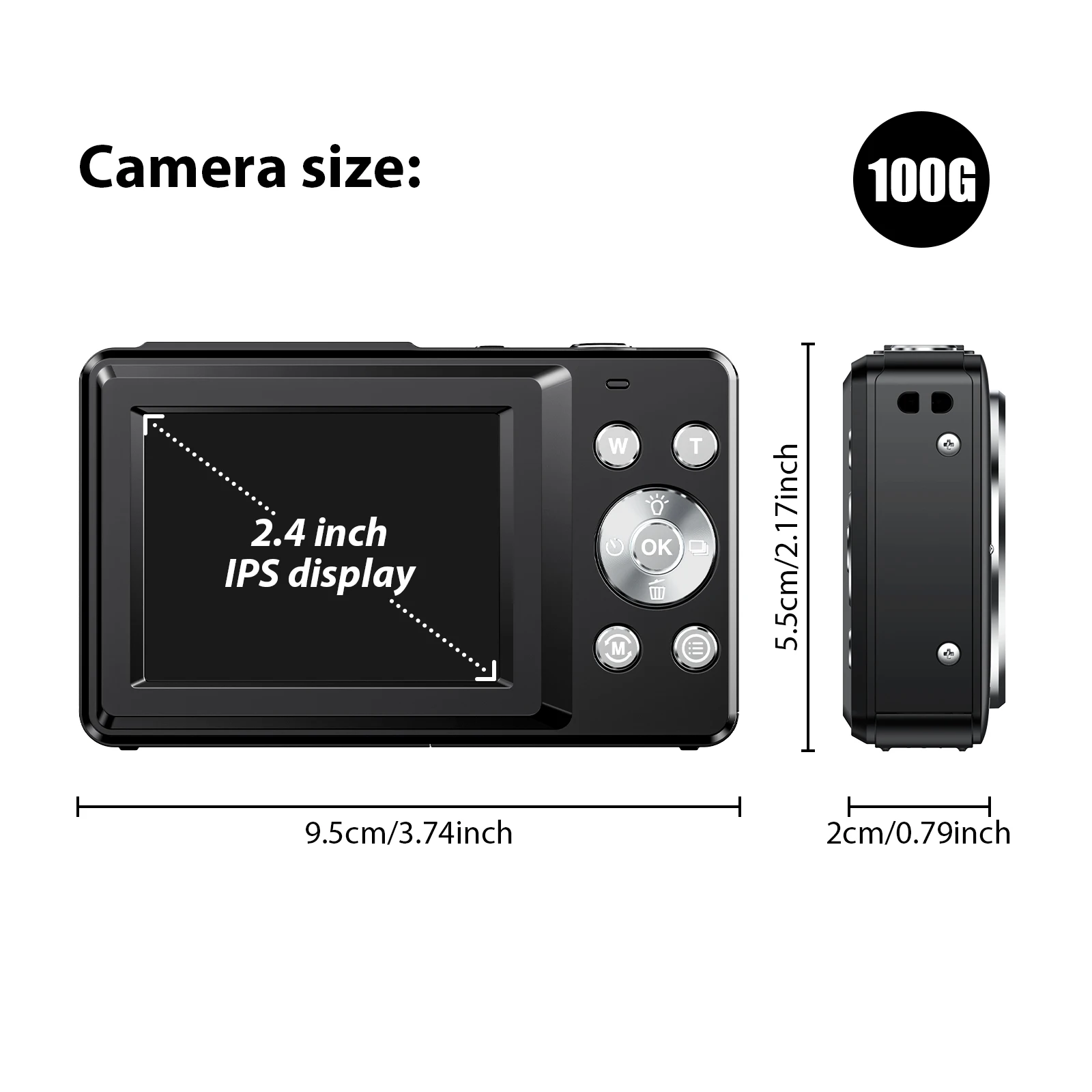 كاميرا رقمية CCD كاميرا رقمية محمولة 16X Zoom 1080P Vlog مسجل فيديو مع تكبير رقمي 16X حجم صغير للسفر #2