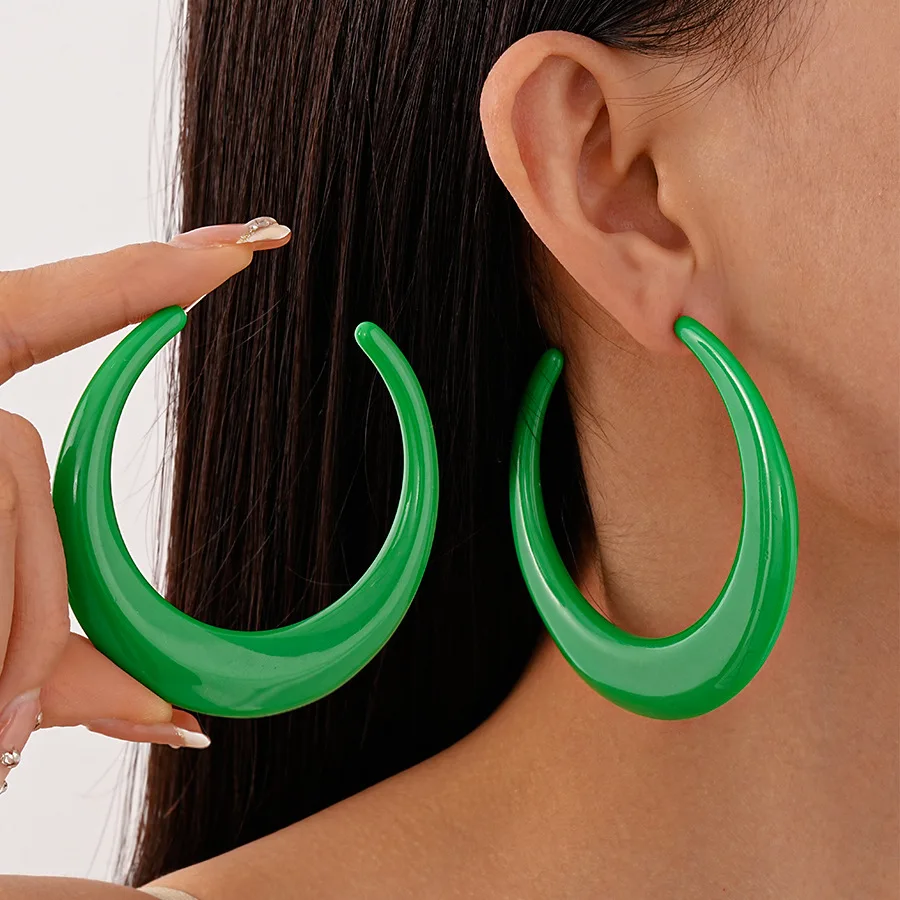

Fashionable Exaggerated Large Circle Stud Earrings, Stylish Women's Personalized Earrings, Trendy Party Jewelry Accessories
