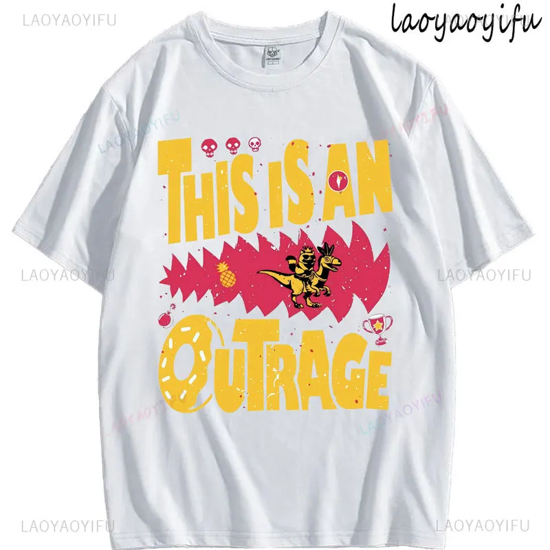 

This Is An Outrage Dungeon Crawler Theme High Quality Cotton Fashion Women T-Shirt Streetwear Summer Short Sleeve O-Neck Tee