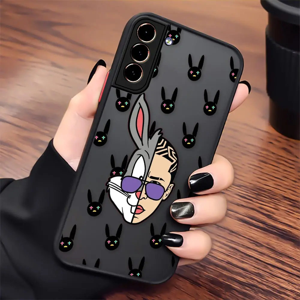 Bad Bunny S24 5G Case For Samsung S20 S21 FE S22 S23 S24 Ultra Cases Bunny Logo Funda Galaxy S23 Plus Matte Back Cover X 100pre
