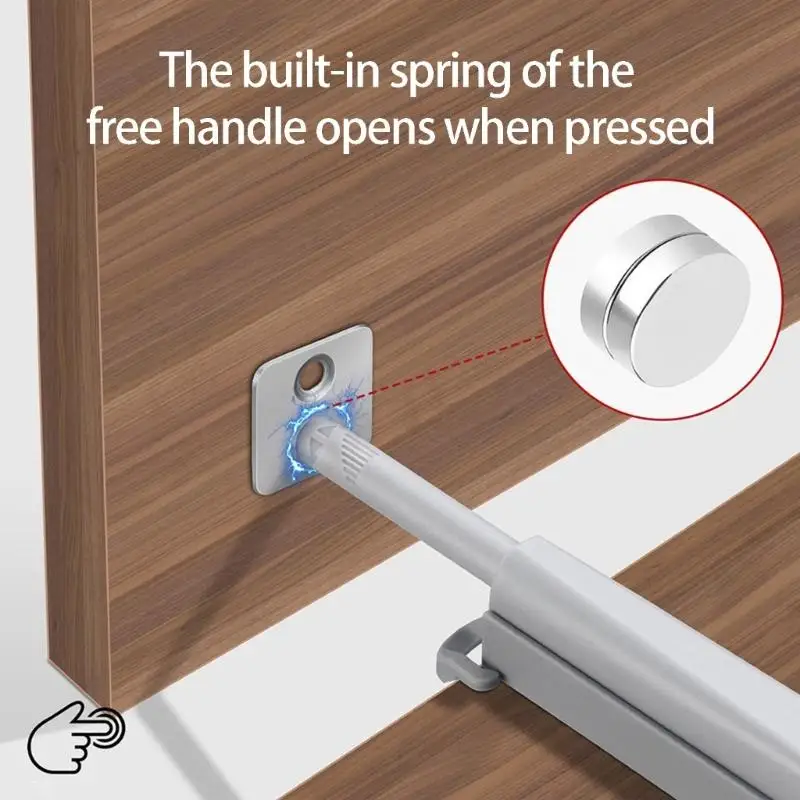 

4 шт., пресс-релиз без ручки, фиксаторы открывания двери шкафа, тихие и прочные пластиковые защелки, фурнитура 37JD