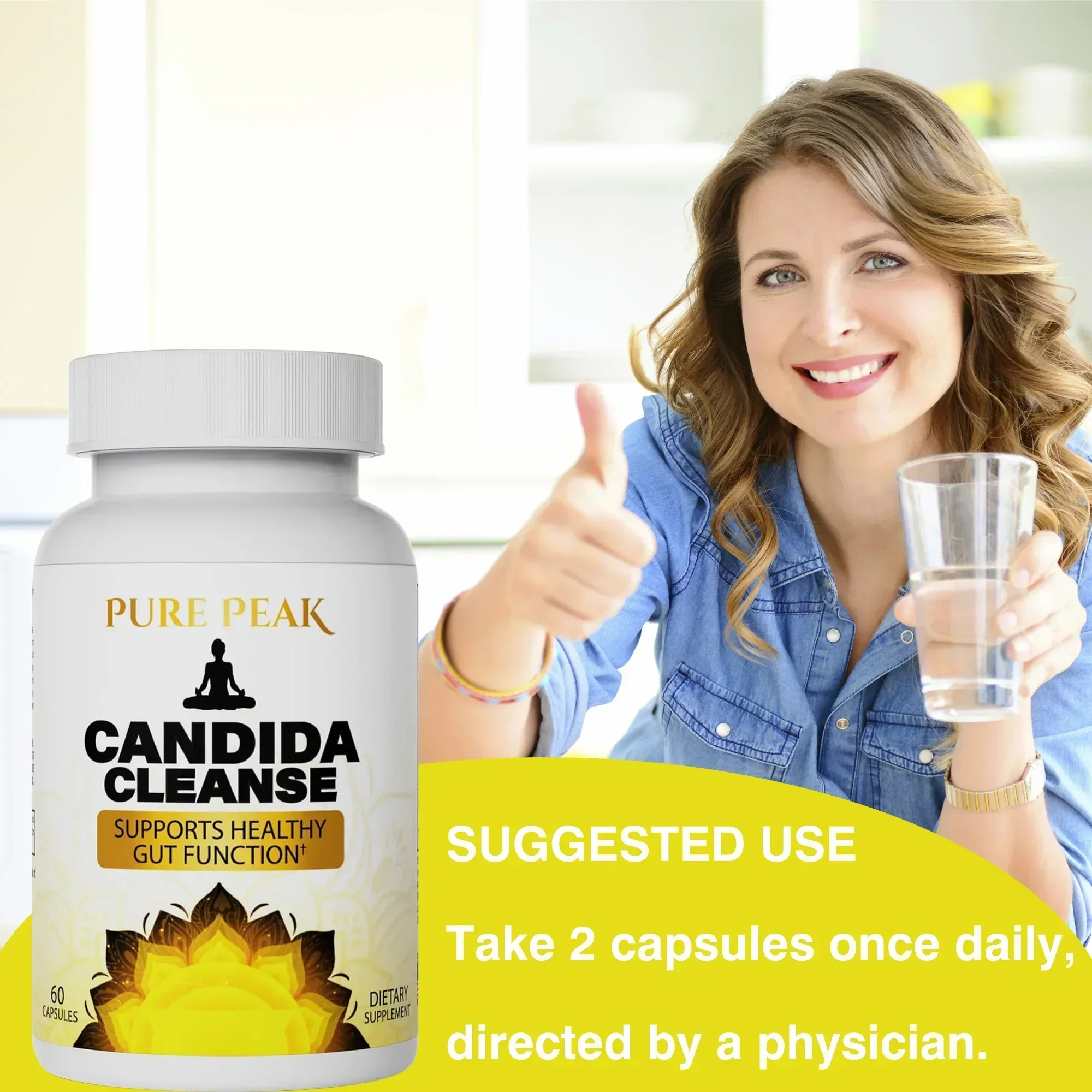 Candida Cleanse - Bevordert de spijsvertering en gezonde darmflora, helpt de darmen te ontgiften en reinigen, bevordert een gezonde darm, het immuunsysteem