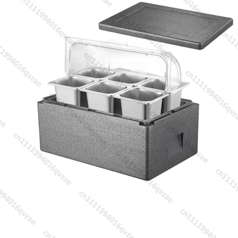 Large Capacity Multi-compartment Refrigerated Heat Insulation Box with Transparent Dust-proof Flip
