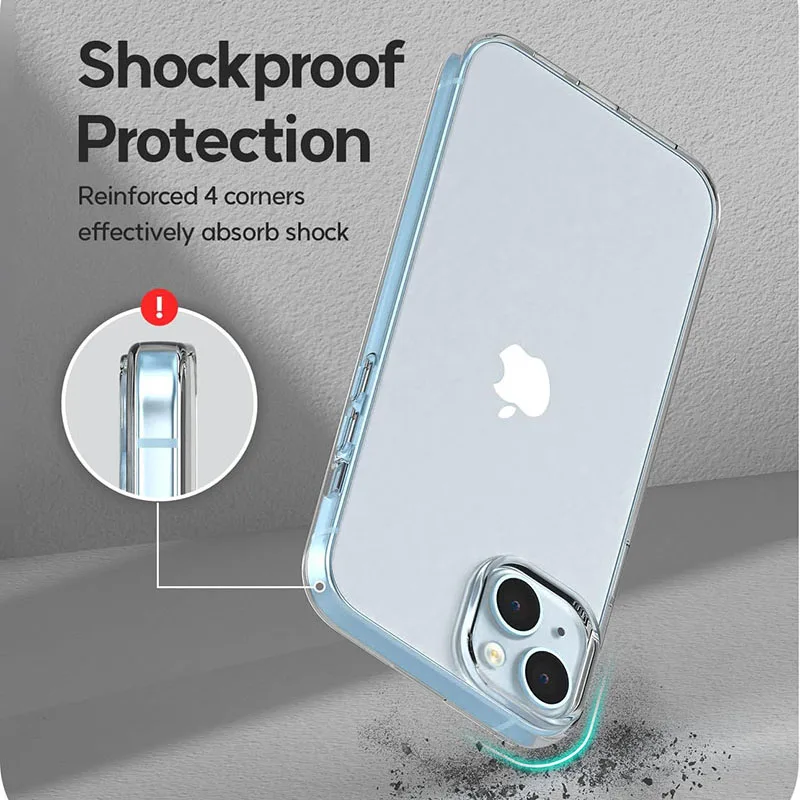 Ultra Thin Clear Silicone Soft TPU Case For Iphone 15 14 13 12 Mini 11 Pro Xs Max Xr 7 8 Bumper Case For Iphone 14 15 Plus Coque