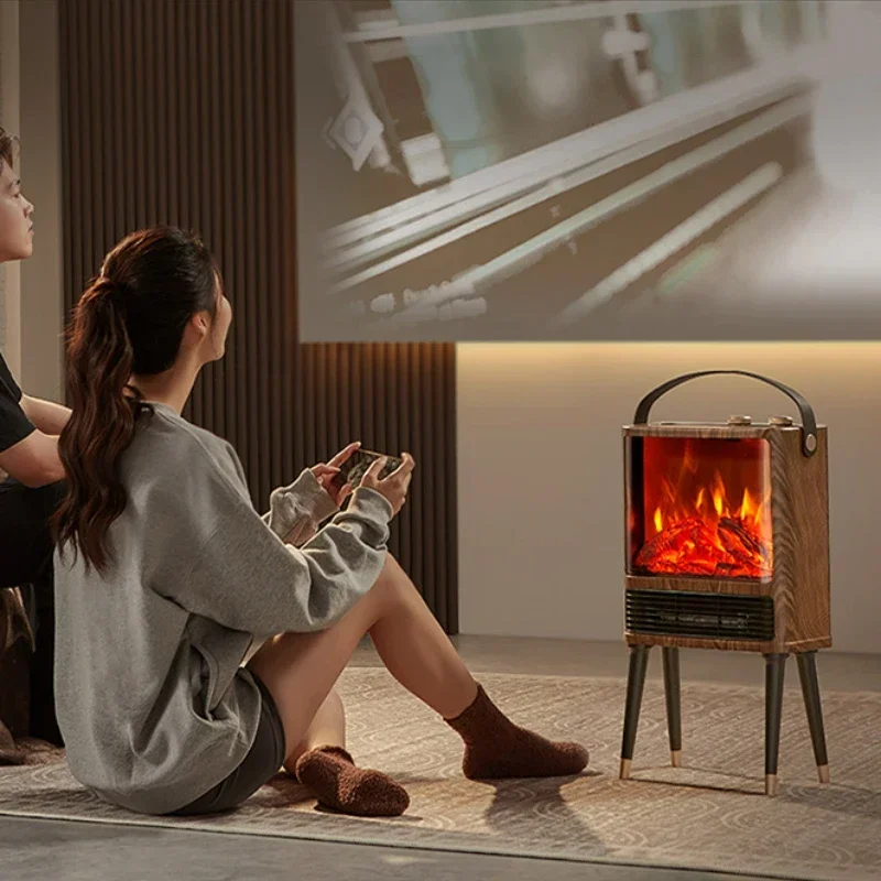 

Detachable Tall Foot Simulation Flame Portable Heaters Indoor Power Saving Widescreen Carbon Fire Landscape Electric Fireplaces