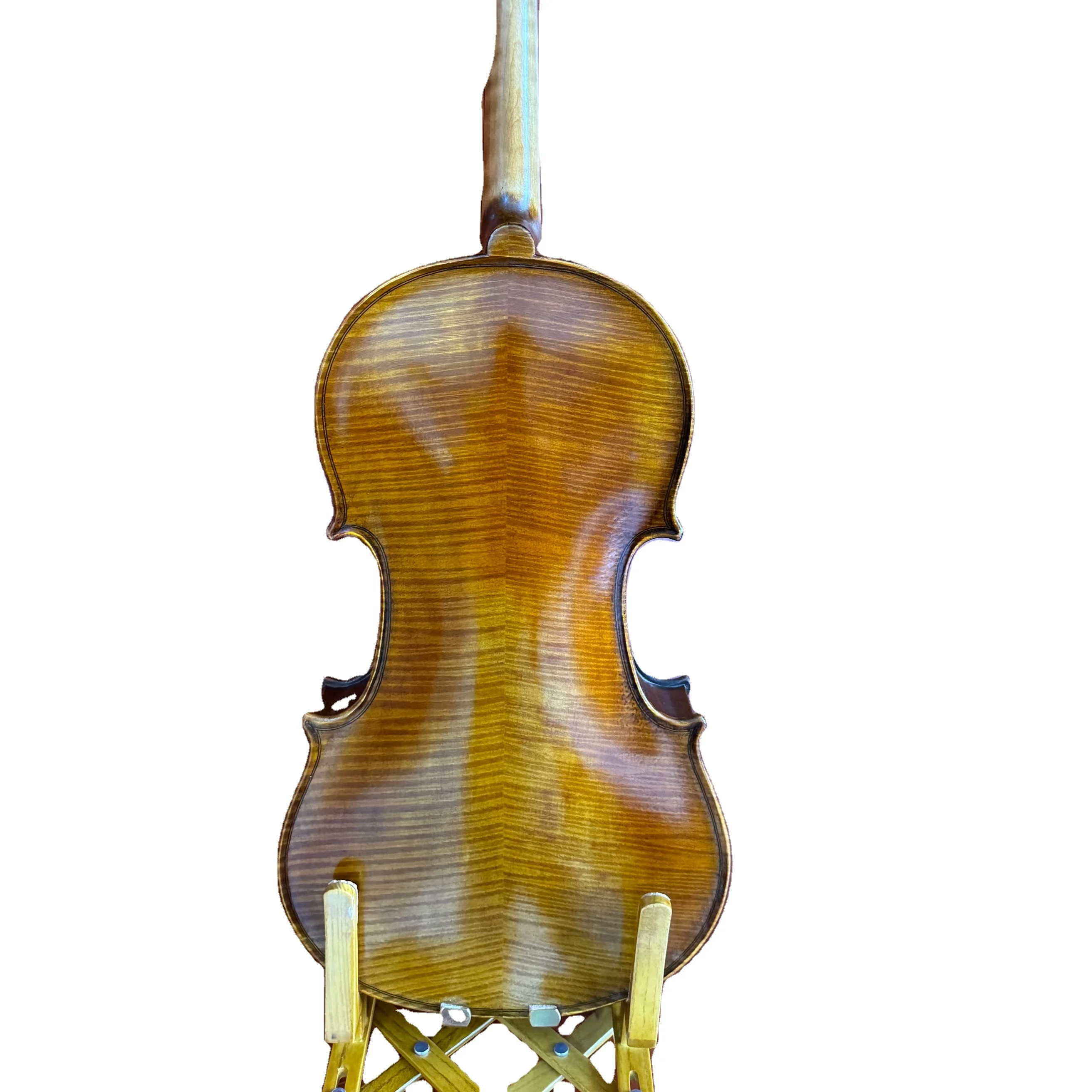 

15-дюймовый альт ручной работы, высококачественная твердая ель и пламенный клен, приятный звук, хорошее качество изготовления, сделано в мастер-студии