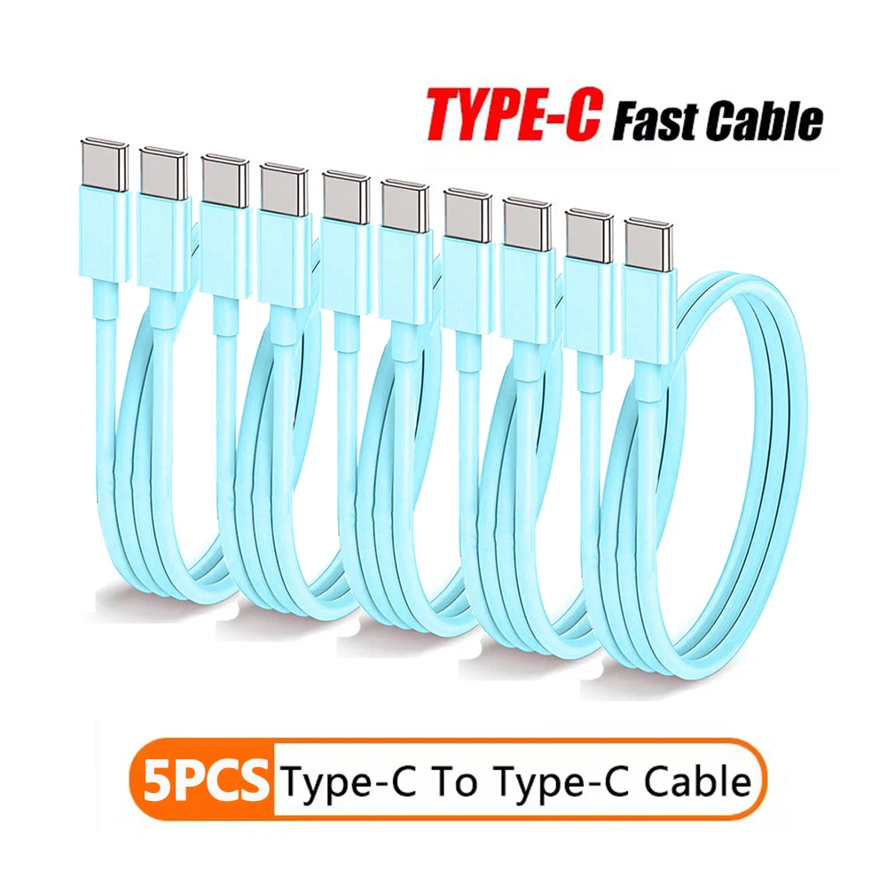5-10 Stück Typ-C zu Typ-C PD Schnellladekabel für Phone 15 16 Huawei Xiaomi Samsung Typ-C Geflochtenes Kabel Zubehör Datenkabel
