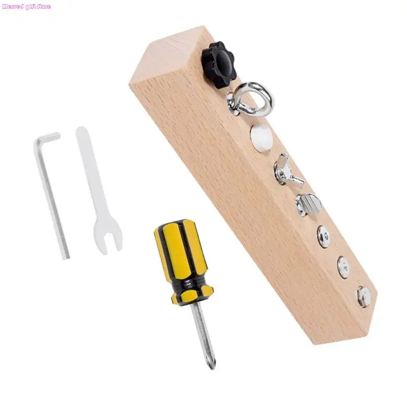 D0JC Educational Wooden Construction With Realistic Tools For Preschool Skill Building