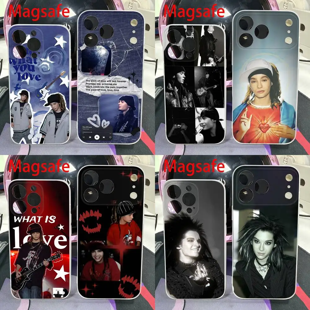 Bill Tom Kaulitz Tokio Hotel Handyhülle für iPhone 14,16,15,11,13,17,12,Air,Mini,Plus,E,Pro,Max Magnetische Magsafe Frosted Cover