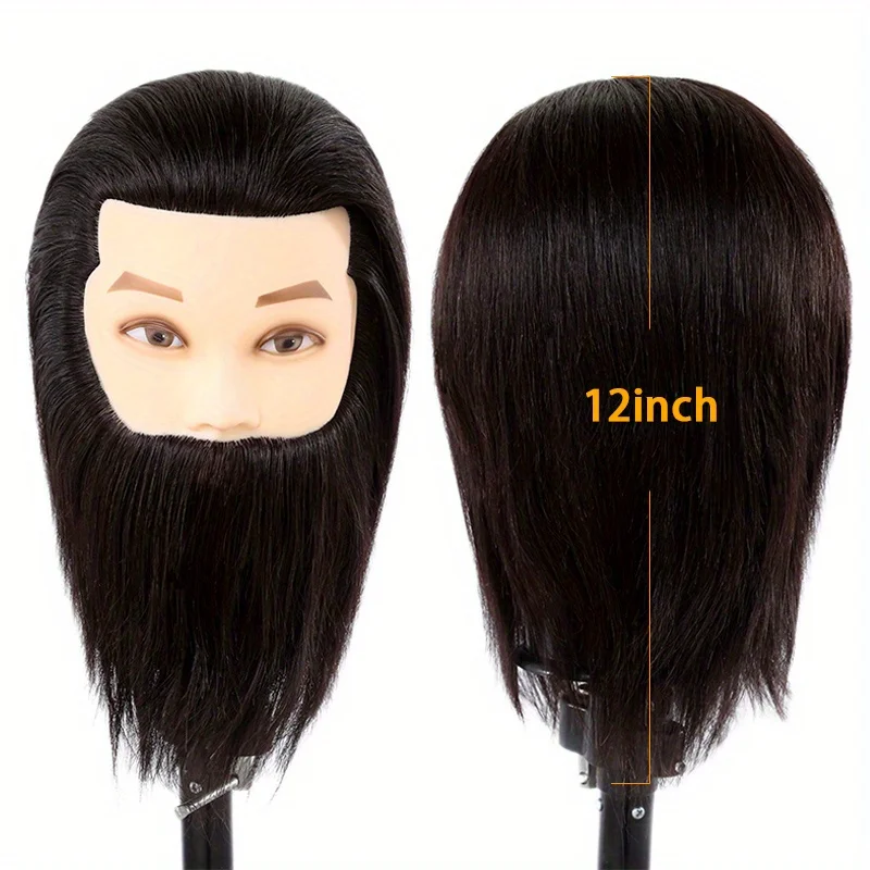 100% Human Hair Mannequin Head Men's 8